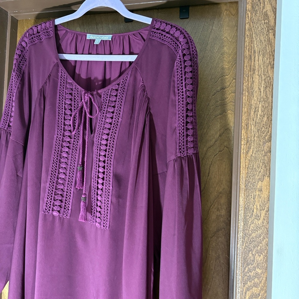 Daniel Rainn Plum Lace Blouse